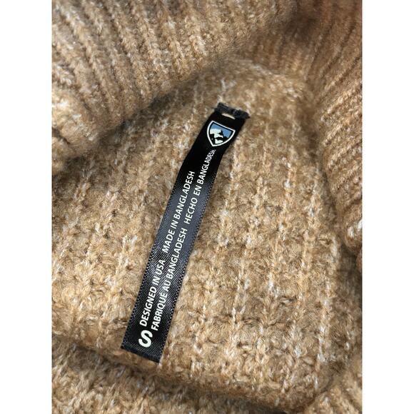 Kuhl Sienna Turtleneck Sweater Womens Size S Tan Brown Waffle Knit Pullover - Picture 5 of 7